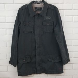 Guess Distressed Cotton Full Zip Jacket